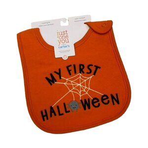 Carter's My Fist Halloween Teething Bib Spiderweb